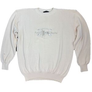 Paul & Shark Yachting Cream Embroidered Pullover Sweater Men’s Size XL Boating